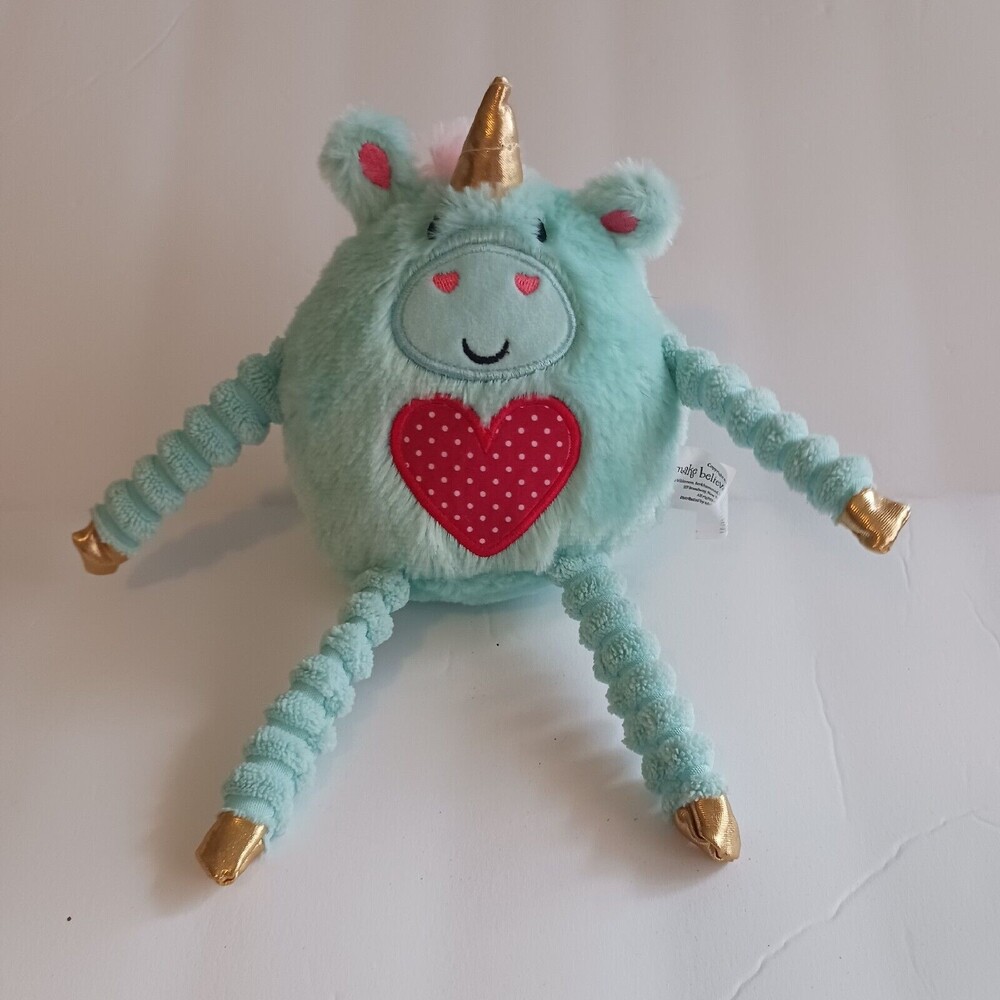 Unicorn Plush Stuffed Animal Toy, Mint Green Red Heart Make Believe Ideas 2021